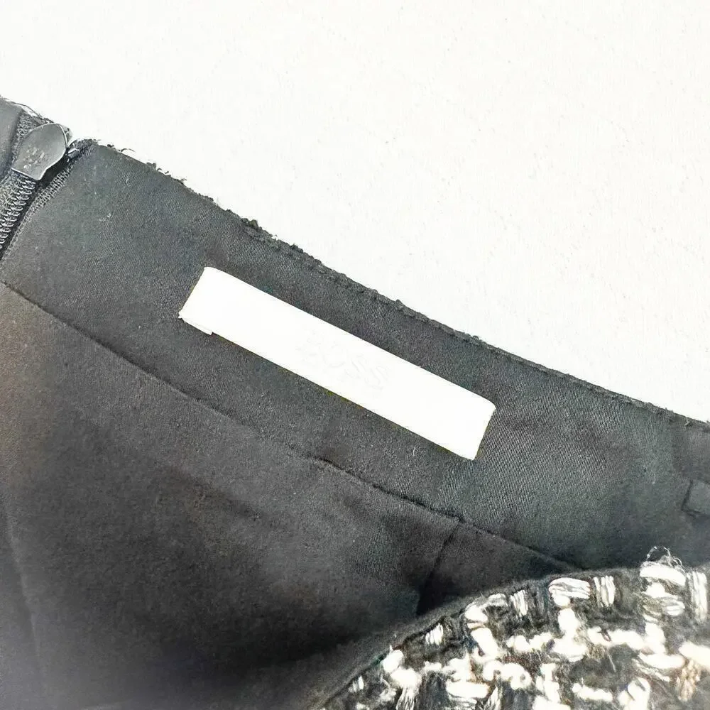 Hugo Boss Woven Embossed Plaid Pencil Skirt Size 6